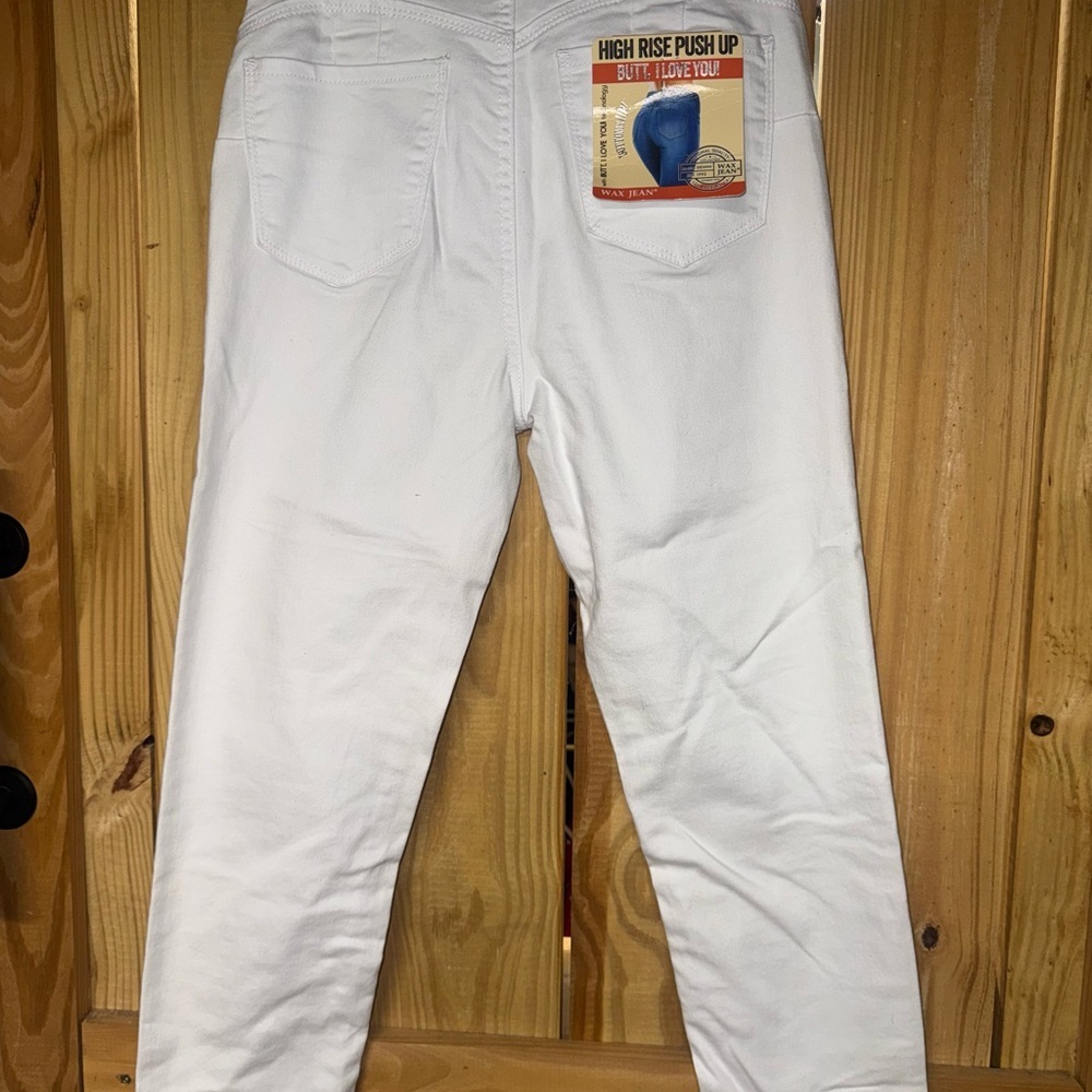 Wax Jean Women's High Rise White Jeans - Picture 3 of 5